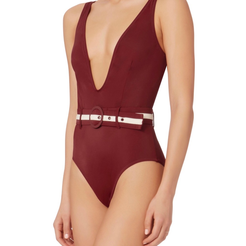 Solid & Striped Victoria Belted One Piece Small